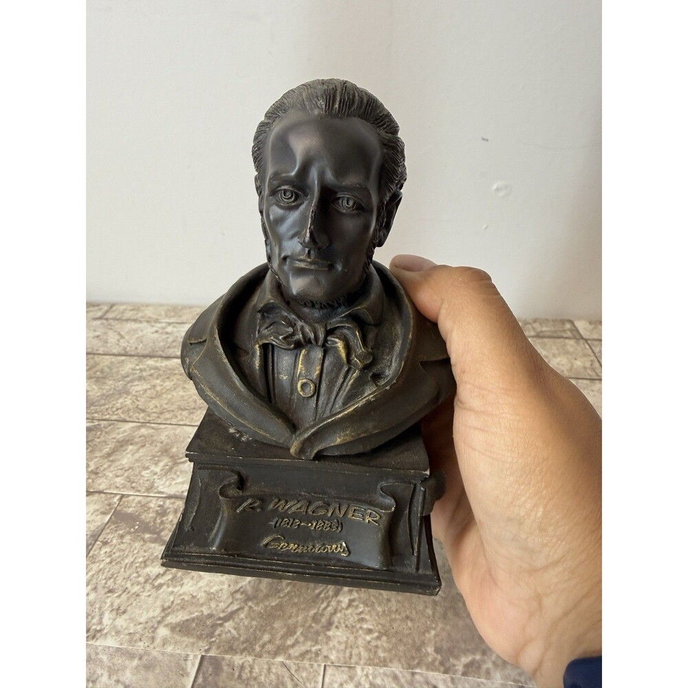 Vintage Richard Wagner Bust Sculpture German Composer Statue Decor READ - Picture 7 of 13